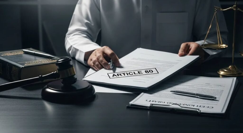 سبب الاستبعاد فسخ العقد بموجب المادة 80